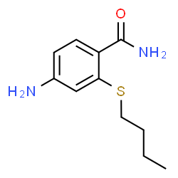 ChemSpider 2D Image | 4-Amino-2-(butylsulfanyl)benzamide | C11H16N2OS