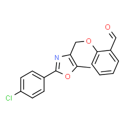 ChemSpider 2D Image | 2-{[2-(4-Chlorophenyl)-5-methyl-1,3-oxazol-4-yl]methoxy}benzaldehyde | C18H14ClNO3