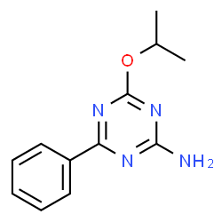 ChemSpider 2D Image | 4-Isopropoxy-6-phenyl-1,3,5-triazin-2-amine | C12H14N4O