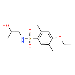 ChemSpider 2D Image | 4-Ethoxy-N-(2-hydroxypropyl)-2,5-dimethylbenzenesulfonamide | C13H21NO4S