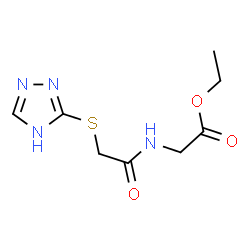 ChemSpider 2D Image | Ethyl N-[(1H-1,2,4-triazol-3-ylsulfanyl)acetyl]glycinate | C8H12N4O3S