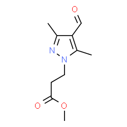 ChemSpider 2D Image | Methyl 3-(4-formyl-3,5-dimethyl-1H-pyrazol-1-yl)propanoate | C10H14N2O3