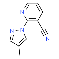 ChemSpider 2D Image | 2-(4-Methyl-1H-pyrazol-1-yl)nicotinonitrile | C10H8N4