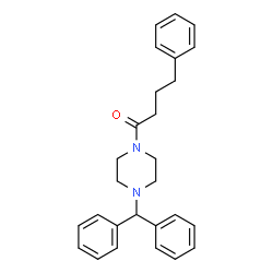 ChemSpider 2D Image | 1-[4-(Diphenylmethyl)-1-piperazinyl]-4-phenyl-1-butanone | C27H30N2O