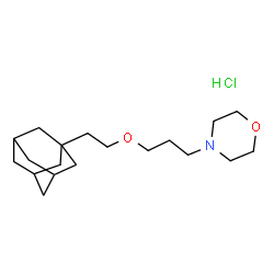 ChemSpider 2D Image | 4-{3-[2-(Adamantan-1-yl)ethoxy]propyl}morpholine hydrochloride (1:1) | C19H34ClNO2