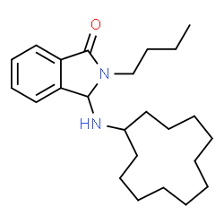 ChemSpider 2D Image | 2-Butyl-3-(cyclododecylamino)-1-isoindolinone | C24H38N2O
