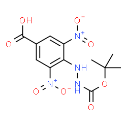 ChemSpider 2D Image | 4-[2-(tert-Butoxycarbonyl)hydrazino]-3,5-dinitrobenzoic acid | C12H14N4O8