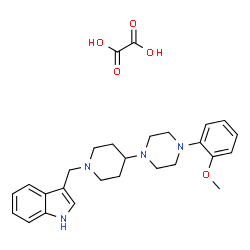 ChemSpider 2D Image | 3-({4-[4-(2-Methoxyphenyl)-1-piperazinyl]-1-piperidinyl}methyl)-1H-indole ethanedioate (1:1) | C27H34N4O5