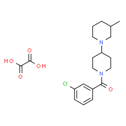 ChemSpider 2D Image | (3-Chlorophenyl)(3-methyl-1,4'-bipiperidin-1'-yl)methanone ethanedioate (1:1) | C20H27ClN2O5