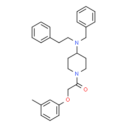 ChemSpider 2D Image | 1-{4-[Benzyl(2-phenylethyl)amino]-1-piperidinyl}-2-(3-methylphenoxy)ethanone | C29H34N2O2