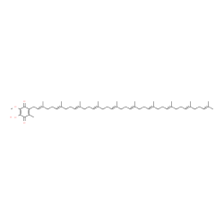 ChemSpider 2D Image | 2-decaprenyl-5-hydroxy-6-methoxy-3-methyl-1,4-benzoquinone | C58H88O4
