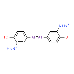 ChemSpider 2D Image | 3,3'-(1,2-Diarsenediyl)bis(6-hydroxyanilinium) | C12H14As2N2O2