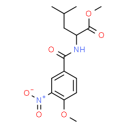 ChemSpider 2D Image | Methyl N-(4-methoxy-3-nitrobenzoyl)leucinate | C15H20N2O6