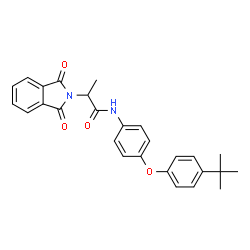 ChemSpider 2D Image | N-[4-(4-tert-butylphenoxy)phenyl]-2-(1,3-dioxoisoindol-2-yl)propanamide | C27H26N2O4