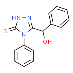 ChemSpider 2D Image | 2,4-Dihydro-5-(hydroxyphenylmethyl)-4-phenyl-3H-1,2,4-triazole-3-thione | C15H13N3OS