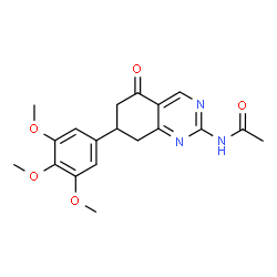 ChemSpider 2D Image | N-[5-oxo-7-(3,4,5-trimethoxyphenyl)-7,8-dihydro-6H-quinazolin-2-yl]acetamide | C19H21N3O5