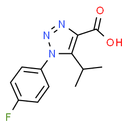 ChemSpider 2D Image | 1-(4-Fluorophenyl)-5-isopropyl-1H-1,2,3-triazole-4-carboxylic acid | C12H12FN3O2