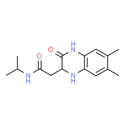 ChemSpider 2D Image | 2-(6,7-Dimethyl-3-oxo-1,2,3,4-tetrahydro-2-quinoxalinyl)-N-isopropylacetamide | C15H21N3O2