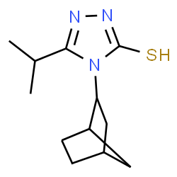 ChemSpider 2D Image | 4-(Bicyclo[2.2.1]hept-2-yl)-5-isopropyl-4H-1,2,4-triazole-3-thiol | C12H19N3S