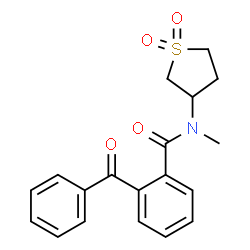 ChemSpider 2D Image | 2-Benzoyl-N-(1,1-dioxidotetrahydro-3-thiophenyl)-N-methylbenzamide | C19H19NO4S