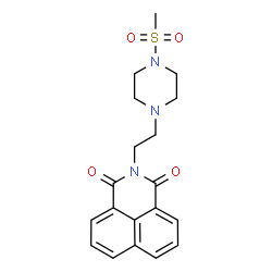 ChemSpider 2D Image | 2-{2-[4-(Methylsulfonyl)-1-piperazinyl]ethyl}-1H-benzo[de]isoquinoline-1,3(2H)-dione | C19H21N3O4S
