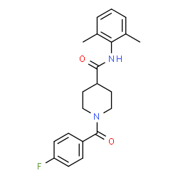 ChemSpider 2D Image | N-(2,6-Dimethylphenyl)-1-(4-fluorobenzoyl)-4-piperidinecarboxamide | C21H23FN2O2