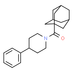 ChemSpider 2D Image | Adamantan-1-yl(4-phenyl-1-piperidinyl)methanone | C22H29NO