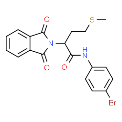 ChemSpider 2D Image | N-(4-bromophenyl)-2-(1,3-dioxoisoindol-2-yl)-4-(methylsulfanyl)butanamide | C19H17BrN2O3S