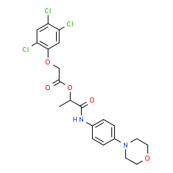 ChemSpider 2D Image | 1-{[4-(4-Morpholinyl)phenyl]amino}-1-oxo-2-propanyl (2,4,5-trichlorophenoxy)acetate | C21H21Cl3N2O5