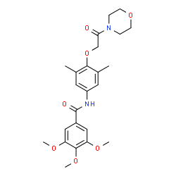 ChemSpider 2D Image | N-{3,5-Dimethyl-4-[2-(4-morpholinyl)-2-oxoethoxy]phenyl}-3,4,5-trimethoxybenzamide | C24H30N2O7