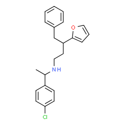 ChemSpider 2D Image | N-[1-(4-Chlorophenyl)ethyl]-3-(2-furyl)-4-phenyl-1-butanamine | C22H24ClNO