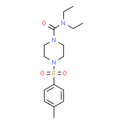 ChemSpider 2D Image | 4-(Toluene-4-sulfonyl)-piperazine-1-carboxylic acid diethylamide | C16H25N3O3S