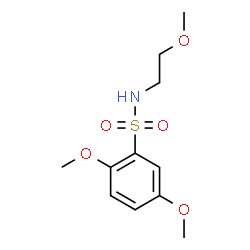 ChemSpider 2D Image | 2,5-Dimethoxy-N-(2-methoxyethyl)benzenesulfonamide | C11H17NO5S