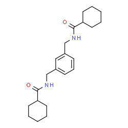 ChemSpider 2D Image | N,N'-[1,3-Phenylenebis(methylene)]dicyclohexanecarboxamide | C22H32N2O2