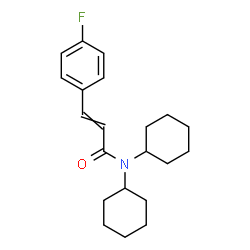 ChemSpider 2D Image | N,N-Dicyclohexyl-3-(4-fluorophenyl)acrylamide | C21H28FNO
