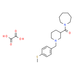 ChemSpider 2D Image | 1-Azepanyl{1-[4-(methylsulfanyl)benzyl]-3-piperidinyl}methanone ethanedioate (1:1) | C22H32N2O5S