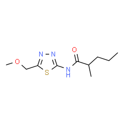 ChemSpider 2D Image | N-[5-(Methoxymethyl)-1,3,4-thiadiazol-2-yl]-2-methylpentanamide | C10H17N3O2S