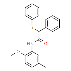 ChemSpider 2D Image | N-(2-Methoxy-5-methylphenyl)-2-phenyl-2-(phenylsulfanyl)acetamide | C22H21NO2S