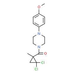 ChemSpider 2D Image | (2,2-Dichloro-1-methylcyclopropyl)[4-(4-methoxyphenyl)-1-piperazinyl]methanone | C16H20Cl2N2O2