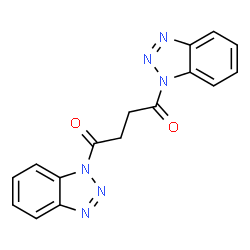 ChemSpider 2D Image | 1,4-Bis(1H-benzotriazol-1-yl)-1,4-butanedione | C16H12N6O2