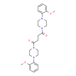 ChemSpider 2D Image | 1,4-Bis[4-(2-methoxyphenyl)-1-piperazinyl]-1,4-butanedione | C26H34N4O4