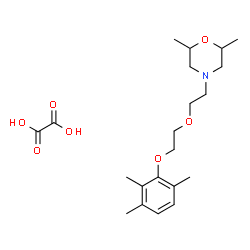 ChemSpider 2D Image | 2,6-Dimethyl-4-{2-[2-(2,3,6-trimethylphenoxy)ethoxy]ethyl}morpholine ethanedioate (1:1) | C21H33NO7
