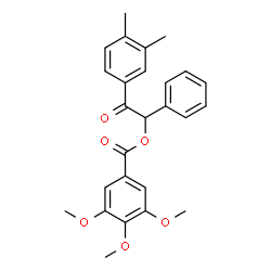 ChemSpider 2D Image | 2-(3,4-Dimethylphenyl)-2-oxo-1-phenylethyl 3,4,5-trimethoxybenzoate | C26H26O6