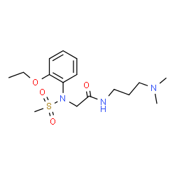 ChemSpider 2D Image | N-[3-(Dimethylamino)propyl]-N~2~-(2-ethoxyphenyl)-N~2~-(methylsulfonyl)glycinamide | C16H27N3O4S