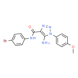 ChemSpider 2D Image | 5-Amino-N-(4-bromophenyl)-1-(4-methoxyphenyl)-1H-1,2,3-triazole-4-carboxamide | C16H14BrN5O2