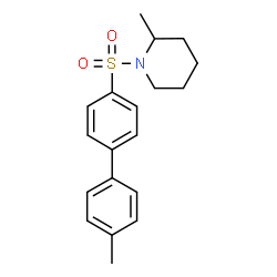 ChemSpider 2D Image | 2-Methyl-1-[(4'-methyl-4-biphenylyl)sulfonyl]piperidine | C19H23NO2S