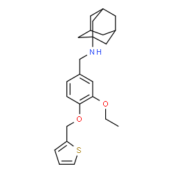 ChemSpider 2D Image | N-[3-Ethoxy-4-(2-thienylmethoxy)benzyl]-1-adamantanamine | C24H31NO2S