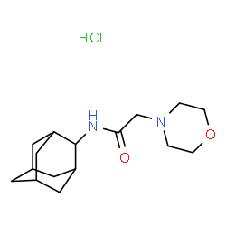 ChemSpider 2D Image | N-(Adamantan-2-yl)-2-(4-morpholinyl)acetamide hydrochloride (1:1) | C16H27ClN2O2