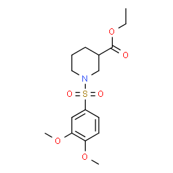 ChemSpider 2D Image | Ethyl 1-[(3,4-dimethoxyphenyl)sulfonyl]-3-piperidinecarboxylate | C16H23NO6S