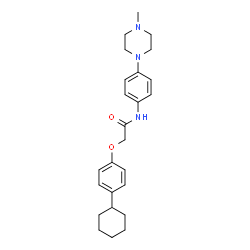 ChemSpider 2D Image | 2-(4-cyclohexylphenoxy)-N-(4-(4-methylpiperazin-1-yl)phenyl)acetamide | C25H33N3O2